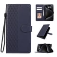 thumbnail image 1 of for Samsung Galaxy S24 PU Leather Wallet Case, Elegant Magnetic Buckle Kickstand Wrist Strap Card Slots Drop Protection Shockproof Protective Cover for Samsung Galaxy S24, Blue, 1 of 7