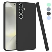 For Samsung Galaxy S24 Phone Case, Ebizware Shockproof Liquid Silicone Case Full-Body Protective Rugged Rubber Slim Cover with Microfiber Lining for Galaxy S24 (Black)