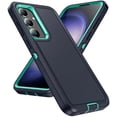 thumbnail image 1 of for Samsung Galaxy S24 Phone Case, Hybrid Hard PC Back + Silicone EVA Shockproof Protective Dustproof Non-Slip Heavy Duty Rugged Phone Case Cover for Samsung Galaxy S24, Blue+Mint, 1 of 8