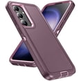 thumbnail image 1 of for Samsung Galaxy S24 Phone Case, Hybrid Hard PC Back + Silicone EVA Shockproof Protective Dustproof Non-Slip Heavy Duty Rugged Phone Case Cover for Samsung Galaxy S24, Purple, 1 of 8