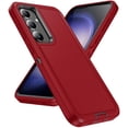 thumbnail image 1 of for Samsung Galaxy S24 Phone Case, Hybrid Hard PC Back + Silicone EVA Shockproof Protective Dustproof Non-Slip Heavy Duty Rugged Phone Case Cover for Samsung Galaxy S24, Red, 1 of 8