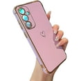 thumbnail image 1 of Samsung Galaxy S24 Plus 5G Case,Cute Plating Edge Love Hearts Pattern with Camera Lens Protection Phone Case for Galaxy S24 Plus 6.7",Purple, 1 of 14