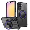 thumbnail image 1 of for Samsung Galaxy S24 Plus Case with 360° Rotating Magnetic Ring Kickstand, Translucent Back, Anti-Slip TPU+PC Hybrid Protective Cover, Anti-Fingerprint Lightweight Shockproof Phone Case – Purple, 1 of 6