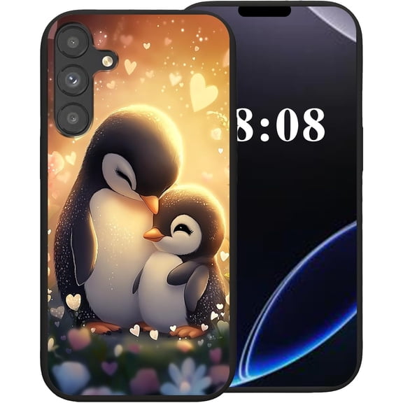 for Samsung Galaxy S24 Plus Case,Black Soft TPU Silicone Shockproof Protection Cover Phone Case for Galaxy S24 Plus 2024 6.7 inch Cute Amusing Pattern | Cute Penguin