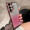 thumbnail image 1 of for Samsung Galaxy S24 Plus Case Clear Gradient Glitter Paper Phone Cases, Cute Luxury Plating Bling Sparkle Shockproof Protective Phone Cover for Women Girls, for Galaxy S24 Plus, Pink, 1 of 4