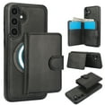 thumbnail image 1 of for Samsung Galaxy S24 Plus Case, Compatible with MagSafe, Detachable Magnetic Wallet Case with PU Leather Kickstand Card Slots Shockproof Protection 2 In 1 Function Case for Galaxy S24 Plus, Black, 1 of 5