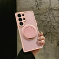 thumbnail image 1 of for Samsung Galaxy S24 Plus Case, Compatible with Magsafe with 360° Rotatable Magnetic Stand Ring Holder, Translucent Matte Back TPU Bumper Magnetic Phone Cover for Samsung Galaxy S24 Plus, Pink, 1 of 9