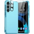 thumbnail image 1 of Samsung Galaxy S24 Plus Case, Dual Layer Shockproof 6.7’’, Light Blue, w/ 2X Tempered Glass Screen Protector & Camera Lens Protector, 1 of 14