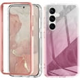 thumbnail image 1 of For Samsung Galaxy S24+ Plus Case, Gradient Color Feather Pattern Full Body Shockproof Protective Anti-Scratch Drop Proof Slim Fit Phone Case for Samsung Galaxy S24+, Pink, 1 of 10
