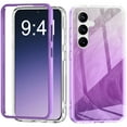 thumbnail image 1 of For Samsung Galaxy S24+ Plus Case, Gradient Color Feather Pattern Full Body Shockproof Protective Anti-Scratch Drop Proof Slim Fit Phone Case for Samsung Galaxy S24+, Purple, 1 of 10