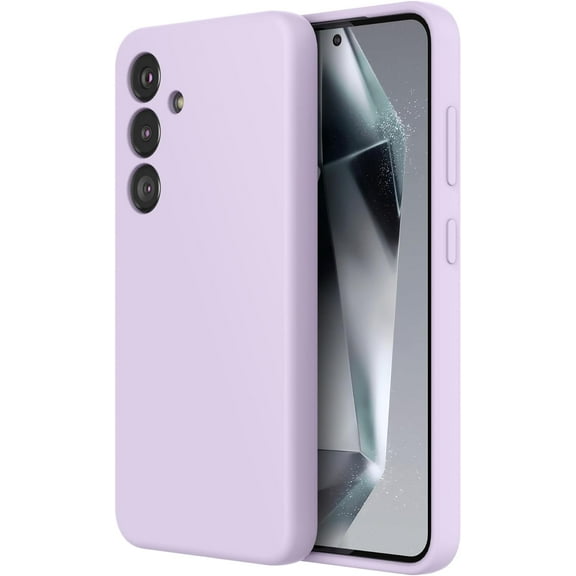 for Samsung Galaxy S24 Plus Case, Liquid Silicone Phone Case with Microfiber Lining Camera Protection Anti-Scratch Shockproof Cover for Galaxy S24+ - Lavender