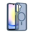 thumbnail image 1 of for Samsung Galaxy S24 Plus Case: Magnetic Translucent Matte Shockproof Slim Compatible with MagSafe - Military Grade Drop Proof Hard Back Anti-Fingerprint Protective Cell Phone Cover,Darkblue, 1 of 5