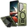 thumbnail image 1 of for Samsung Galaxy S24 Plus Case with Metal Camera Cover Kickstand, Compatible with MagSafe Military-Grade Protection Heavy Duty Magnetic Anti-Fall Rugged Phone Cover for Galaxy S24 Plus, Olivegreen, 1 of 6