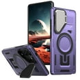 thumbnail image 1 of for Samsung Galaxy S24 Plus Case with Metal Camera Cover Kickstand, Compatible with MagSafe Military-Grade Protection Heavy Duty Magnetic Anti-Fall Rugged Phone Cover for Galaxy S24 Plus, Purple, 1 of 6