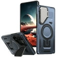 thumbnail image 1 of for Samsung Galaxy S24 Plus Case with Metal Camera Cover Kickstand, Compatible with MagSafe Military-Grade Protection Heavy Duty Magnetic Anti-Fall Rugged Phone Cover for Galaxy S24 Plus, Navyblue, 1 of 6