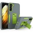 thumbnail image 1 of for Samsung Galaxy S24 Plus Case: Military Grade Protection Shockproof Phone Cover Build-in Hidden Kickstand & Rugged TPU Shell | Matte Durable Drop Proof Heavy Duty Case,Gray+Lightgreen, 1 of 10