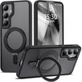 thumbnail image 1 of for Samsung Galaxy S24 Plus Case with  & Ring & Stand [3 in 1] Translucent Matte Galaxy S24 Plus Case 6.7" Compatible with Mag-Safe for Women Men, Black, 1 of 8