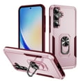 thumbnail image 1 of for Samsung Galaxy S24 Plus Case, Slim Fit Military Grade Drop Tested Dual Layer Shockproof Case with 360 Ring Holder Kickstand Protective Rugged Car Magnetic Non-Slip Phone Case,Pink+Rose, 1 of 10