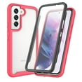thumbnail image 1 of for Samsung Galaxy S24 Plus Clear Case, Rugged Dual-Layered Case with Screen Protector, Hybrid PC Silicone Military-Grade Lens Protection Shockproof Cover for Samsung Galaxy S24 Plus, Pink, 1 of 4