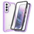 thumbnail image 1 of for Samsung Galaxy S24 Plus Clear Case, Rugged Dual-Layered Case with Screen Protector, Hybrid PC Silicone Military-Grade Lens Protection Shockproof Cover for Samsung Galaxy S24 Plus, Purple, 1 of 4