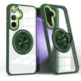 thumbnail image 1 of for Samsung Galaxy S24 Plus Clear Case with Stand, 360° Rotatable Invisible Ring for Magnetic Car Mount,[Compatible with MagSafe] Rugged Drop MagSafe Case Non-Yellowing for Galaxy S24 Plus,Green, 1 of 7