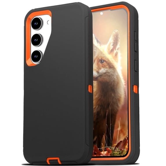 For Samsung Galaxy S24 Plus / Galaxy S25 Plus Case Shockproof Dust / Drop proof Heavy Duty Rugged Protectie Cover 3 in 1 Layers Case For Galaxy S24 Plus S25 Plus 6.7'' Orange