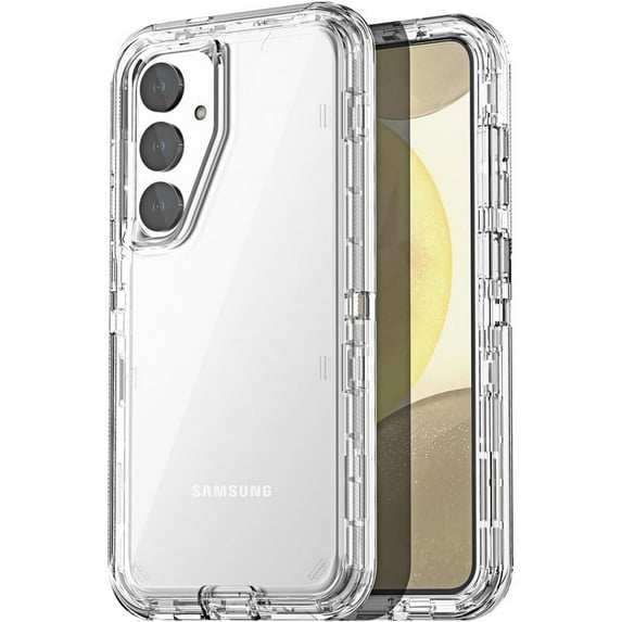 For Samsung Galaxy S24 Plus / Galaxy S25 Plus Case Shockproof Dust / Drop proof Heavy Duty Rugged Protectie Cover 3 in 1 Layers Case For Galaxy S24 Plus S25 Plus 6.7'' Clear
