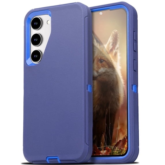 For Samsung Galaxy S24 Plus / Galaxy S25 Plus Case Shockproof Dust / Drop proof Heavy Duty Rugged Protectie Cover 3 in 1 Layers Case For Galaxy S24 Plus S25 Plus 6.7'' Blue