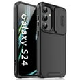 thumbnail image 1 of for Samsung Galaxy S24 Plus Heavy Duty Case with Camera Sliding Cover, Support Wireless Charging Hybrid TPU & PC Smoothly Anti-Fingerprint Slim Case Compatible with Samsung Galaxy S24 Plus, Black, 1 of 9