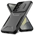 thumbnail image 1 of for Samsung Galaxy S24 Plus, Luxury Sliding Camera Cover Soft TPU + Hard PC Shockproof Drop Protective Hybrid Stylish Ultra Slim Frosted Anti-slip Grip Case for Samsung Galaxy S24 Plus, Black, 1 of 7