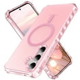 thumbnail image 1 of for Samsung Galaxy S24 Plus Magnetic Case, Support Mag-Safe Charging, Anti-Fingerprint Slim Shockproof Rugged Wave Edge Frame Design Phone Case Cover for Samsung Galaxy S24 Plus, Pink, 1 of 6