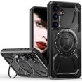 thumbnail image 1 of for Samsung Galaxy S24+ Plus (Not S24)  Case with 360° Ring Kickstand, Dual Layer Military Grade Heavy Duty Shockproof Protection Phone Case Cover for Samsung Galaxy S24 Plus. SHJ-Black, 1 of 10