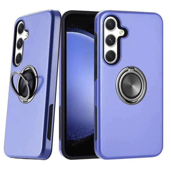 Samsung Galaxy S24 Plus Phone Case, Slim Durable Magenetic Ring Kickstand Purple
