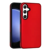 New Frontier Slim Shock Resistant Back Cover Cell Phone Case for Samsung Galaxy S24 Plus, Red