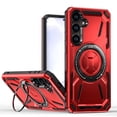 thumbnail image 1 of for Samsung Galaxy S24 Plus Rugged Case with Rotate Ring Stand, [Built-in Kickstand] [Military-Grade Drop Protection] Heavy Duty Rugged Phone Cover Support Wireless Charging, Red, 1 of 6