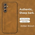 thumbnail image 1 of for Samsung Galaxy S24 Plus, TPU & PU Leather Case, Anti-Vibration Anti-Slip Ultralight Luxury Ultra Slim Phone Case Cover for Samsung Galaxy S24 Plus, for Men Women, Brown, 1 of 6