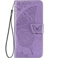 thumbnail image 1 of for Samsung Galaxy S24+ Plus Wallet Case, [Butterfly & Flower Embossed] Premium Leather Case Cover with Card Slots Kickstand Flip Case for Samsung Galaxy S24+ Plus (Lavender), 1 of 12