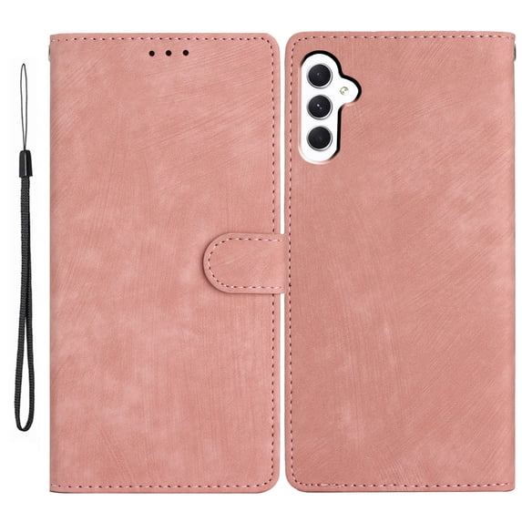 for Samsung Galaxy S24 Plus Wallet Case, Premium PU Leather Card/Photo Slots Shockproof Classic with Wrist Strap Cash Pocket Wallet Purse Slim Flip Case Cover for Samsung Galaxy S24 Plus, Pink
