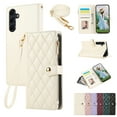 thumbnail image 1 of for Samsung Galaxy S24 Plus Wallet Case with Zipper Pocket Card Holder & Crossbody Lanyard Strap & Wrist Strap, Flip Stand PU Leather Magnetic Folio Purse Case for Galaxy S24 Plus, Beige, 1 of 8