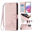 thumbnail image 1 of For Samsung Galaxy S24 Ultra 5G 6.8" RFID Blocking Protective Purse Case Cat Embossed Strong Magnetic Attachment/Closure, Card Slots/Pocket, PU Leather Flip Wallet Case With Hanging Rope,Pink, 1 of 8