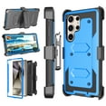 thumbnail image 1 of Samsung Galaxy S24 Ultra 5G Case, Case with Belt Clip Holster Heavy Duty Rugged Shockproof Full Body Protection Kickstand Cover for Samsung Galaxy S24 Ultra (Blue), 1 of 6