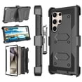 thumbnail image 1 of Samsung Galaxy S24 Ultra 5G Case, Case with Belt Clip Holster Heavy Duty Rugged Shockproof Full Body Protection Kickstand Cover for Samsung Galaxy S24 Ultra (Black), 1 of 6