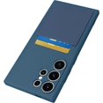 thumbnail image 1 of Samsung Galaxy S24 Ultra with Card Holder - Wallet Phone Case Galaxy S24 Ultra Hold 1-2 Cards for Women Men - Protective Soft Silicone Card Case for Samsung Galaxy S24 Ultra Blue, 1 of 15