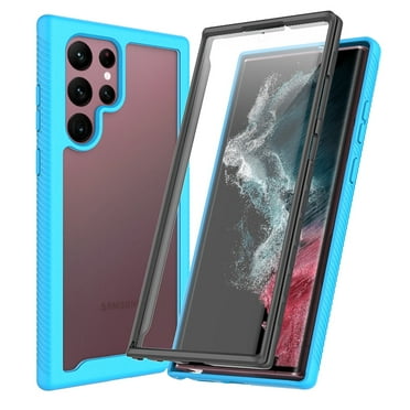 for Samsung Galaxy S24 Ultra Case, with Built in Screen Protector Heavy Duty Drop Protection, 2 in 1 Full Body Rugged Shockproof Dust Proof Dual Layer Tough Protective Phone Cover, Blue