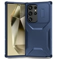 thumbnail image 1 of for Samsung Galaxy S24 Ultra Case with Built-in Camera Lens Slide Cover, Heavy-Duty Shockproof Rugged Case Heavy Duty Bumper Shockproof Phone Cover for Samsung Galaxy S24 Ultra,Blue, 1 of 7