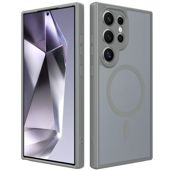 for Samsung Galaxy S24 Ultra Case, Compatible with Mag-Safe, Support Magnetic Car Mount, Shockproof Military-Grade Protection, Magnetic Phone Case for Samsung Galaxy S24 Ultra, Gray