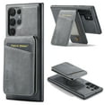 thumbnail image 1 of for Samsung Galaxy S24 Ultra Case [Compatible with MagSafe] with Removable Card Holder Magsafe case Wallet 2 in 1 Detachable Back Cards Slot Premium PU Leather Magnetic Car Holder Mount case, Gray, 1 of 10