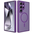 thumbnail image 1 of for Samsung Galaxy S24 Ultra Case Compatible with MagSafe, Ultra Slim Anti-Fingerprint TPU+PC Material Hybrid Shockproof Back Cover, Lightweight Anti-Scratch Drop Protective Phone Case - Darkpurple, 1 of 6