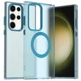 thumbnail image 1 of for Samsung Galaxy S24 Ultra Case Compatible with Magsafe, Samsung Galaxy S24 Ultra Phone Case, Translucent Matte Back Slim Magnetic Case Military-Grade Protection Shockproof for S24 Ultra - Blue, 1 of 5