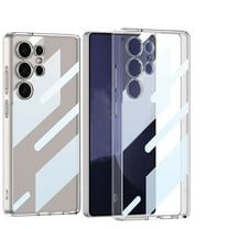 for Samsung Galaxy S24 Ultra Case, Crystal Clear Designed Flexible Shockproof Protection Phone Cover for Galaxy S24 Ultra - Anti-Scratch Transparent Hard PC Back Protective Bumper Case, Clear
